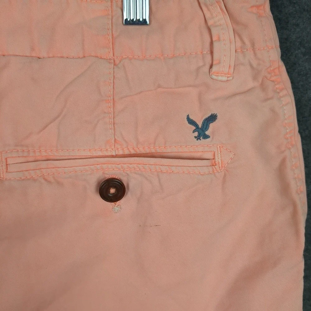 American‎ Eagle Outfitters Mens Shorts Peach Size 32 Cotton Flat Front Casual